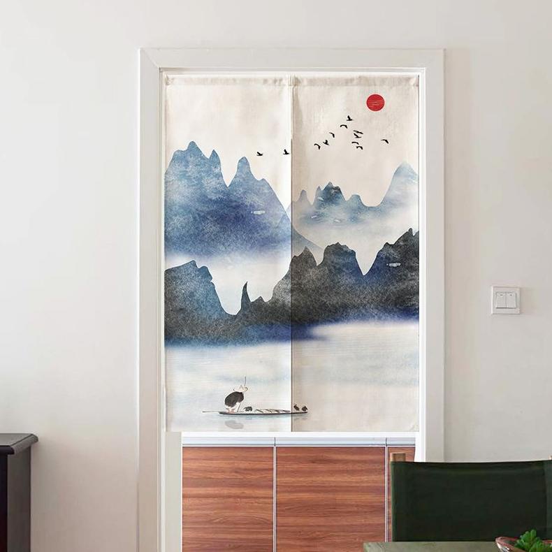 PROMO tirai gorden sekat pembatas pintu dapur kamar tidur mandi ruang tamu ruangan gambar motif