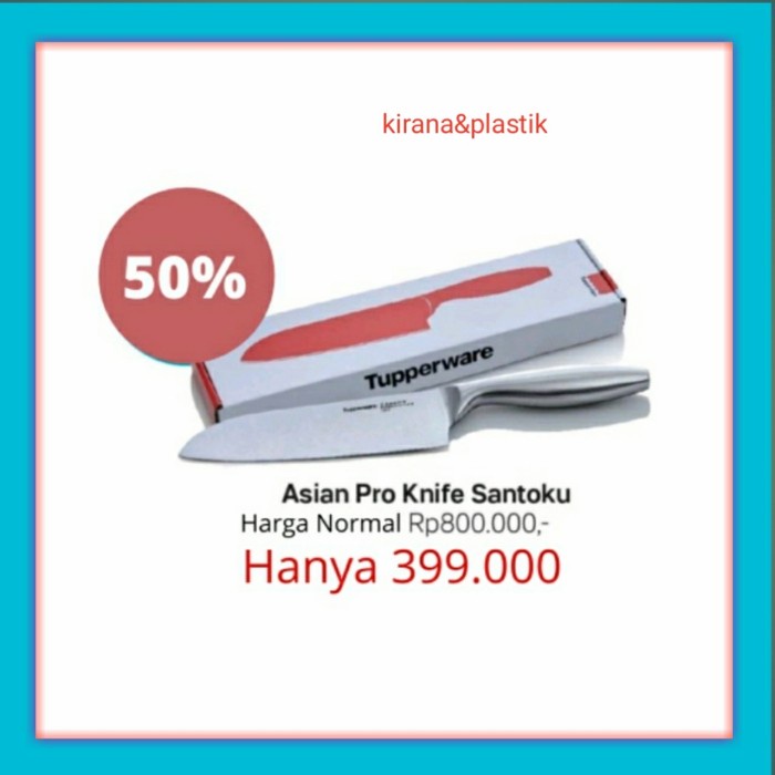 Asian Pro Knife Santoku Tupperware/Pisau Dapur
