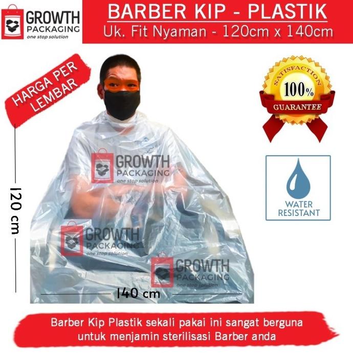 ] kain kep kip barber plastik salon untuk cukur rambut