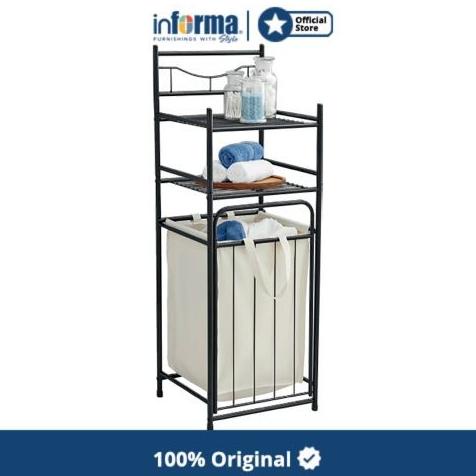 Informa Brody Rak Kamar Mandi 2 Tingkat Dengan Keranjang Laundry