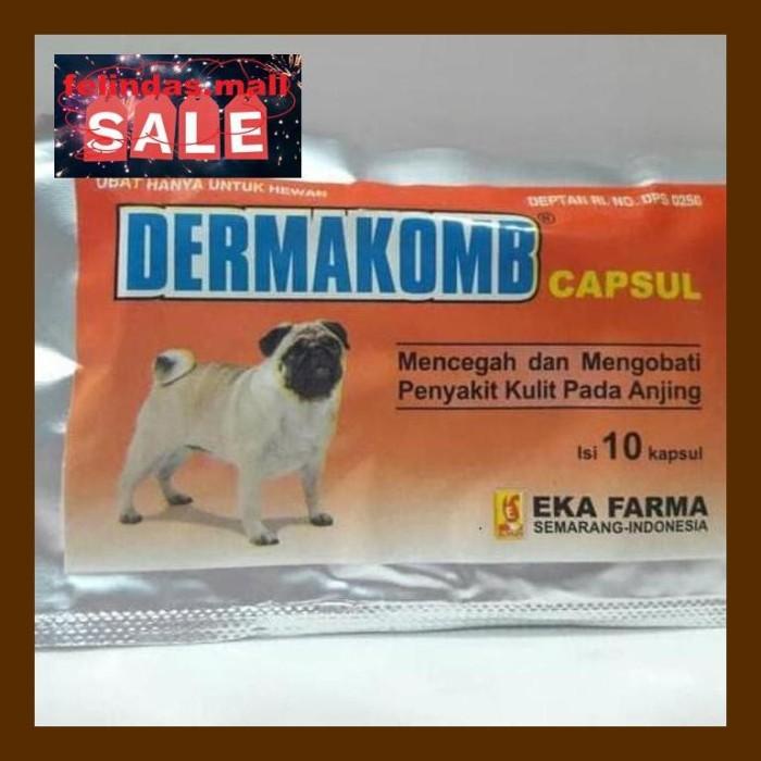 FE5080S DERMAKOMB KAPSUL OBAT KULIT ANJING GATAL GATAL BULU RONTOK