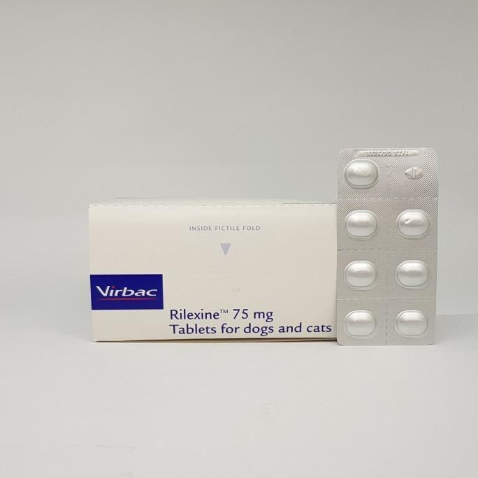 CODE0I1 OBAT ANTIBIOTIK KULIT ANJING KUCING, VIRBAC RILEXINE, 75 MG