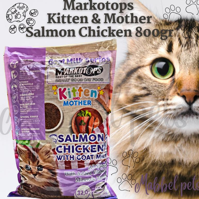 Terbaik Makanan Kucing Markotops Mother & Kitten Dry Food 800Gr - Salmon Chicken