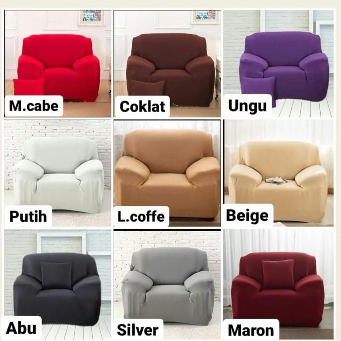 cover sofa polos / sarung sofa polos +free 1 sarung bantal -1seater