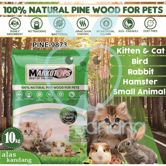 Terbaik Wood Pelet Markotops Natural Pine Wood 10Kg - Pasir Kayu Wood Pellet