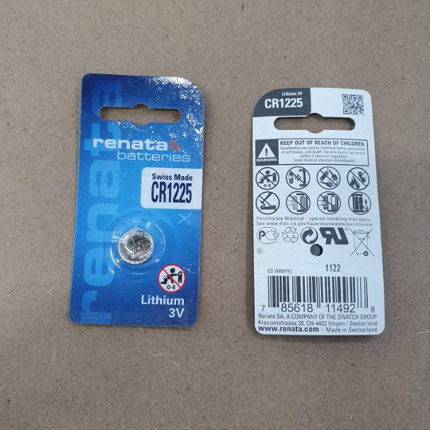 (G◆QM/✯> Renata CR 1225 Lithium Battery 3V Original Baterai Renata CR 1225 3V / kekiniian