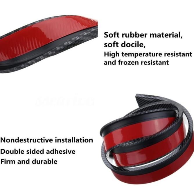List Carbon 4D Over Fender (4 Pcs) | Lip Spakbor Ban Mobil Universal