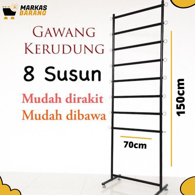 Ready oke] Rak Hijab/Rak Kado Susun 8/Gawang Susun Besi Kuat
