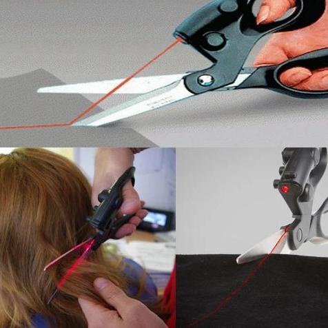 

langsung order saja] Gunting Laser Alat Potong Kertas Kain Office Scissors Kantor Salon