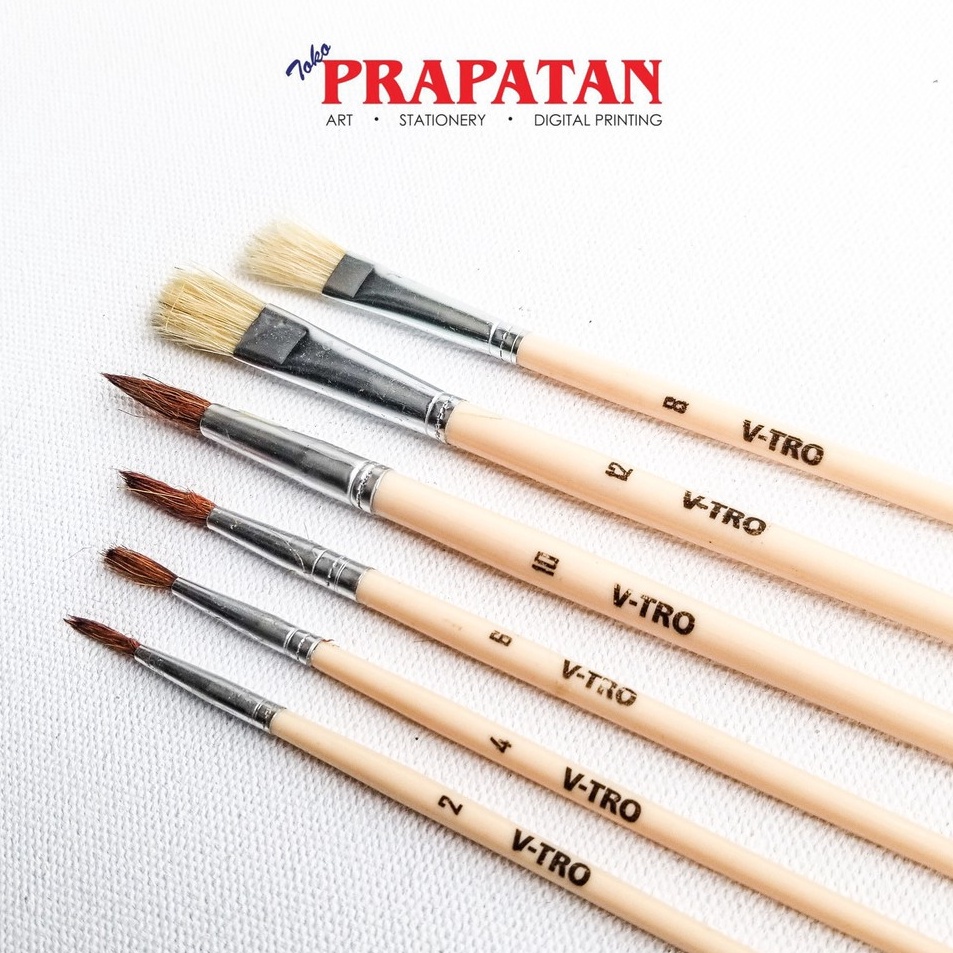 

❀Terbaru Kuas Lukis V-TRO BR-1 set 6 pcs / V-TRO Paint Brush I51 ➵