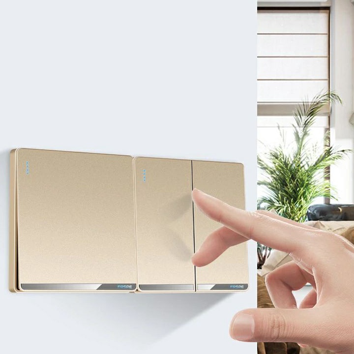 ❀Kirim Sekarang✲ saklar lampu premium gold saklar rumah minimalis I71