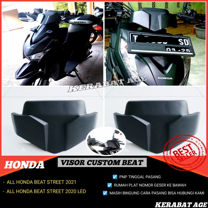 aksesoris beat street 2021 variasi visor custom batok depan