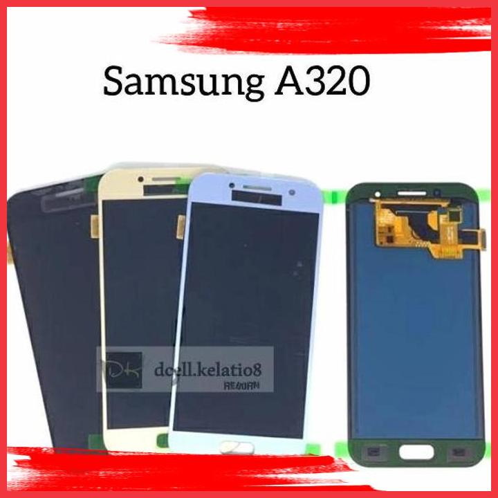 (dhe) lcd touchscreen samsung galaxy a3 2017 a320 kontras aaa