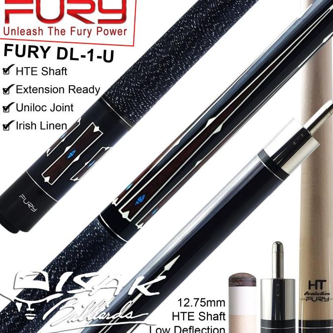 Fury DL-1 Maple Pool Cue - 13 mm - Billiard Stick Stik Biliar Bilyar