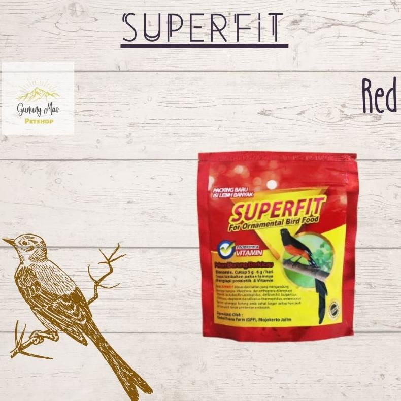 Grosir Superfit Merah Red Pakan Pelet Voer High Protein Vitamin Burung Murai Kacer