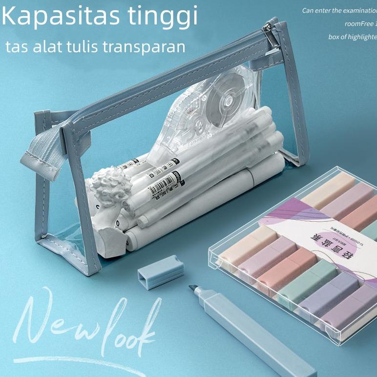 

Update Tas Alat Tulis Transparan/Kotak Pensil Transparantas Kosmetik Ftp