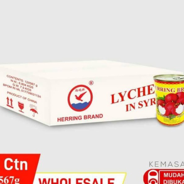 

Terbatas Herring Lychee Leci 1 Dus / 12 Kaleng x 567gr