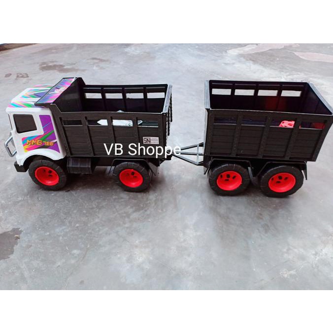 Sale Sale Mainan Anak Mobil Truk Gandeng Angkutan Jumbo Engkel Bak Terbuka Termurah Termurah