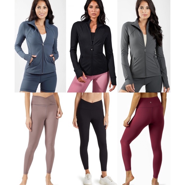 ➞ 90 Degree By Reflex - Carbon Interlink Full Zip Track Jacket & Leggings m Murah Ready.