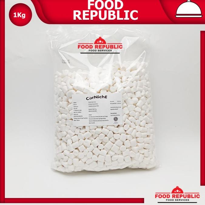 

CORNICHE WHITE MINI MARSHMALLOW 1 KG - MARSHMALLOW PUTIH KECIL HALAL