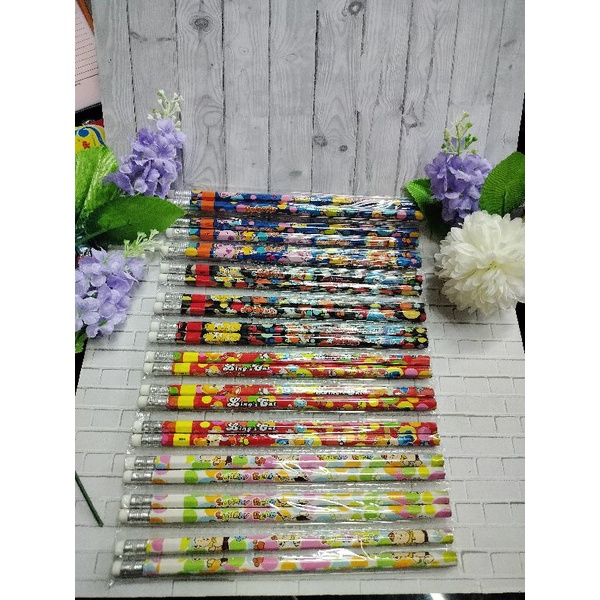 

(24 pc) pensil murah fancy pencil renceng lembaran
