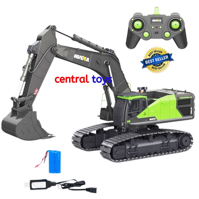 HUINA 1593 rc alloy excavator rc diecast alat berat skala 1:14 22ch