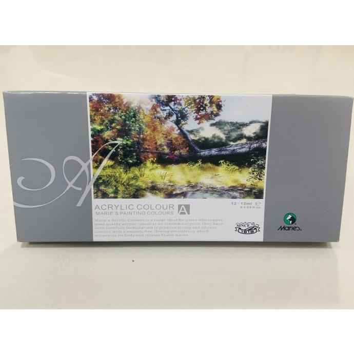 

Cat Acrylic Maries 12warna *12ml / Cat Akrilik Maries ORI dan Murah