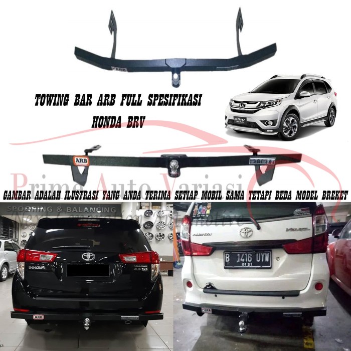 TOWING BAR ARB BESI BUMPER BELAKANG TOWING BAR ARB - HONDA BRV terlaris