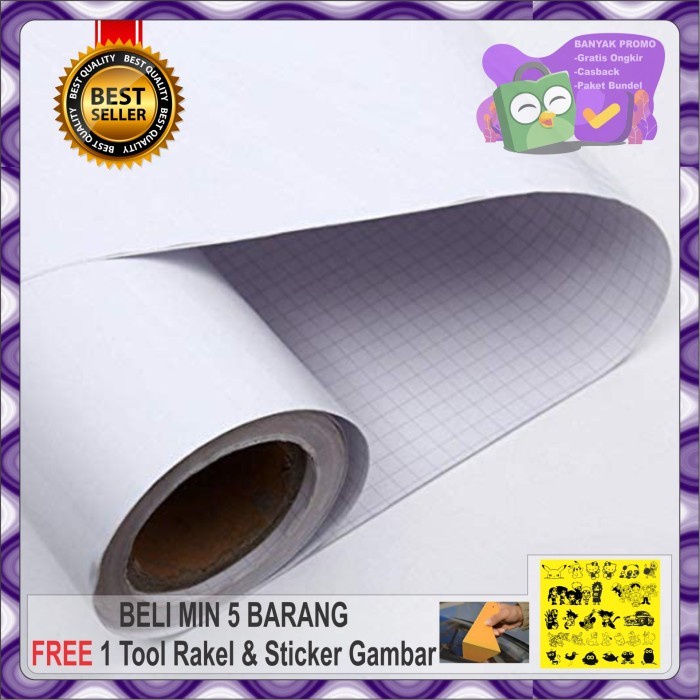 Terlaris Stiker Putih Doff/Mate / Skotlet Putih Doff