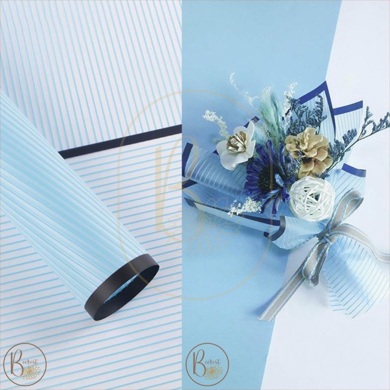 

[KRQ] [ 5 LEMBAR ] Kertas Bunga Cellophane Motif Garis Warna Kombinasi Line Color Paper Flower Wrapping Paper Kertas Buket Bunga ZE 34