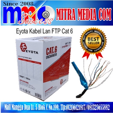 Bestseller Eyota Kabel Lan Ftp Cat 6 Hitam/ Kabel Lan Ftp Out Door Cat 6 Eyota