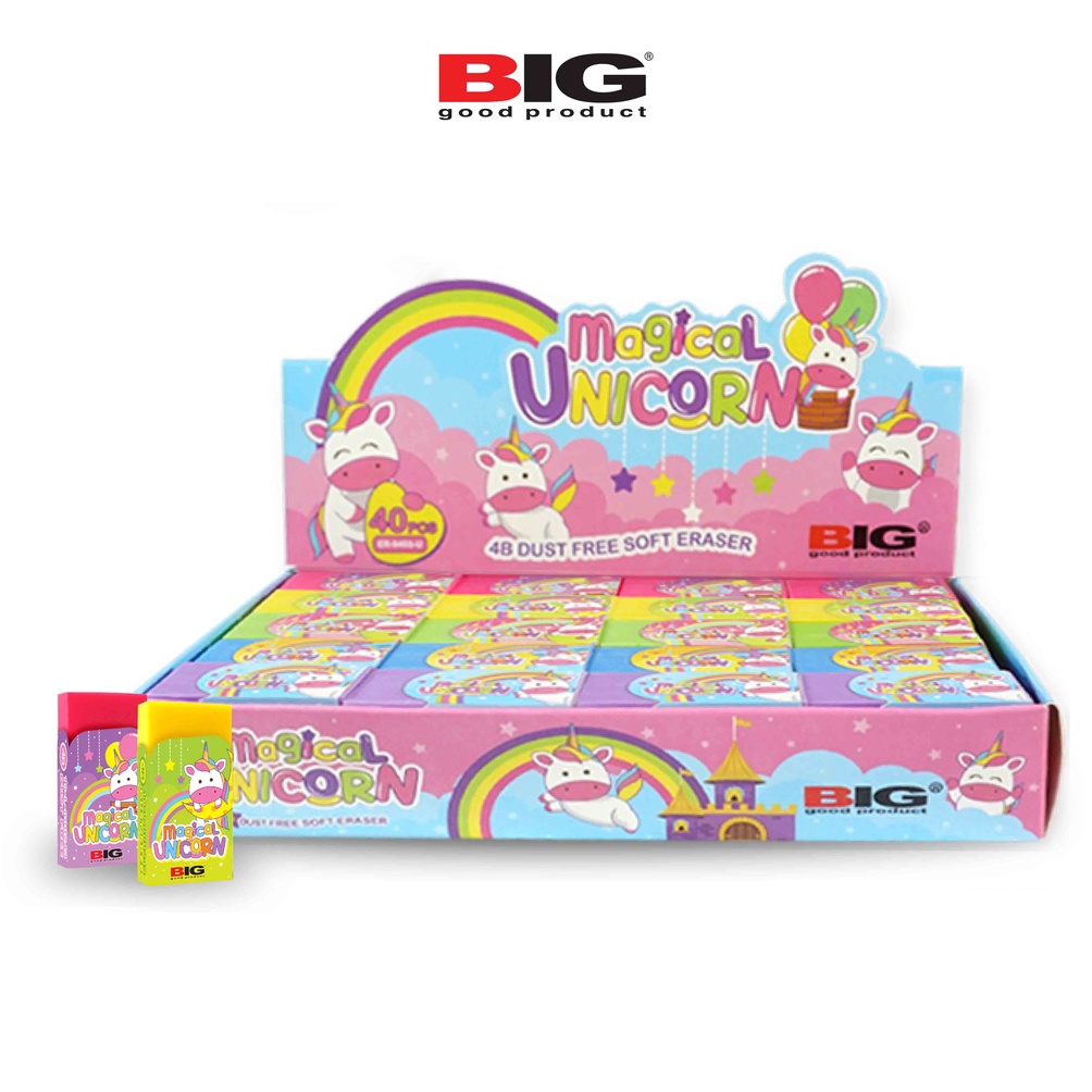 

BFT-76 40 Pcs BIG Penghapus / Eraser Pensil Warna Warni Kecil Dust Free Unicorn Series ER-9403U 256