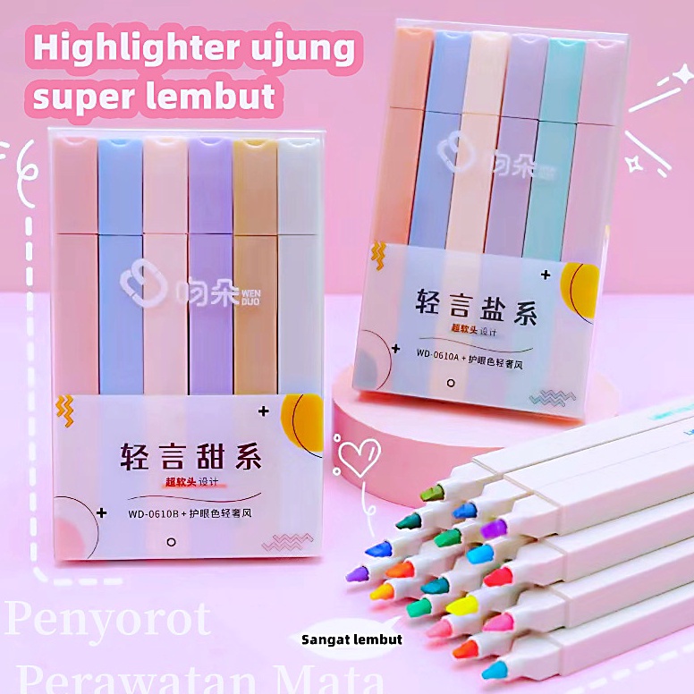

[PROMO NV5X] COD Highlighter MULTICOLOR Highlighter Pastel Pen Diary Marker Alat Tulis Pengganti Stabilo 0QI