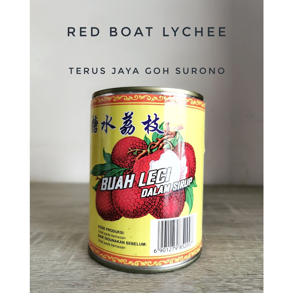 

Terlaris Red Boat Lychee Canned in Syrup -- Buah Leci Kaleng