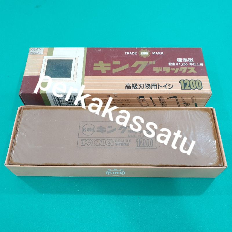 BATU ASAH KING DELUXE STONE ASLI JAPAN GRIT 1200 PISAU KETAM GUNTING