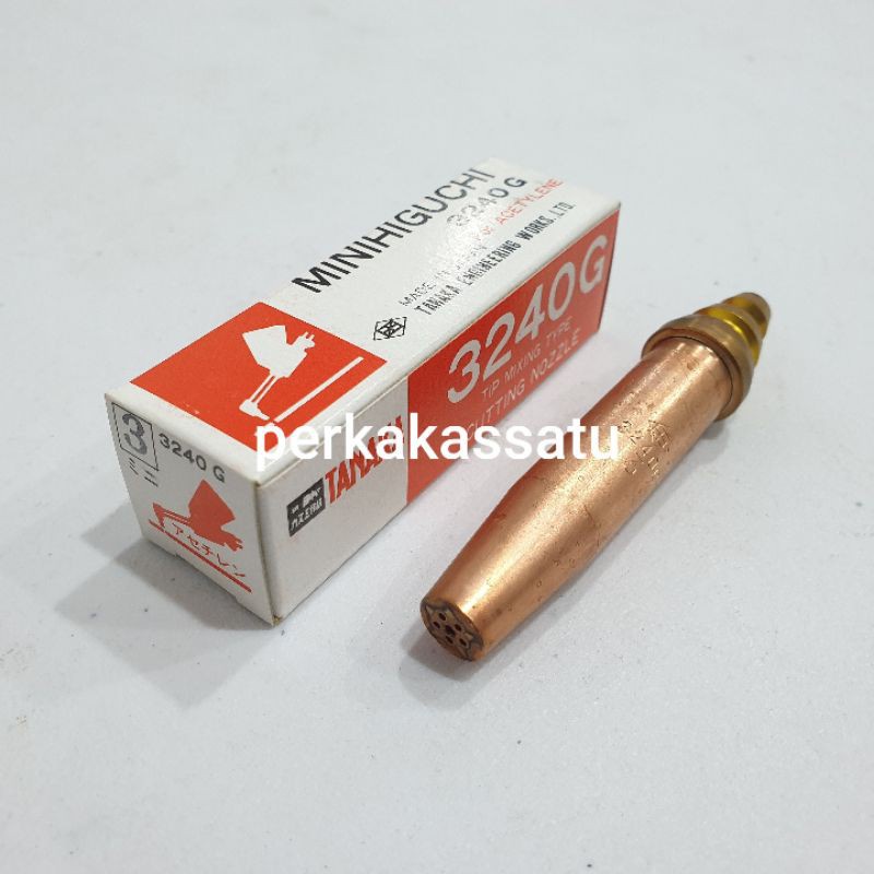 

CUTTING TIP ACETYLENE NO. 3 MODEL STRONG 8 TANAKA 3240G ASLI JAPAN