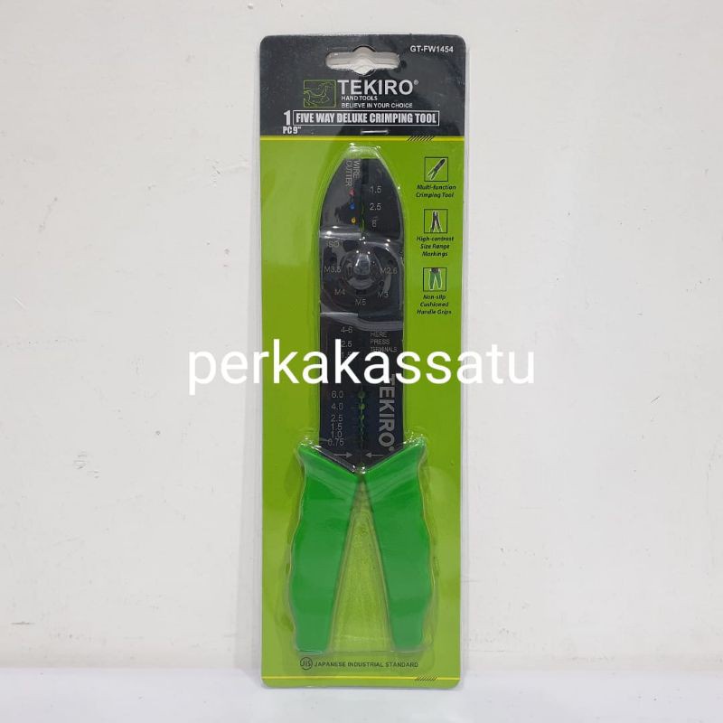 TANG CRIMPING TOOL 9" 9 INCI TEKIRO 5 WAY DELUXE CRIMPING TOOL