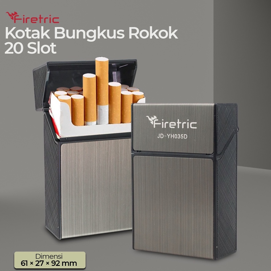 Import Terlaris [PROMO] BUNGKUS ROKOK ANTI AIR Firetric Kotak Rokok 20 Slot Anti Lembab Splash Proof