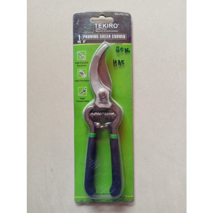 [Gunting] Gunting Tanaman/Gunting Dahan Bengkok Tekiro 8 Inch (Gd-Ps1782) [Rumput]