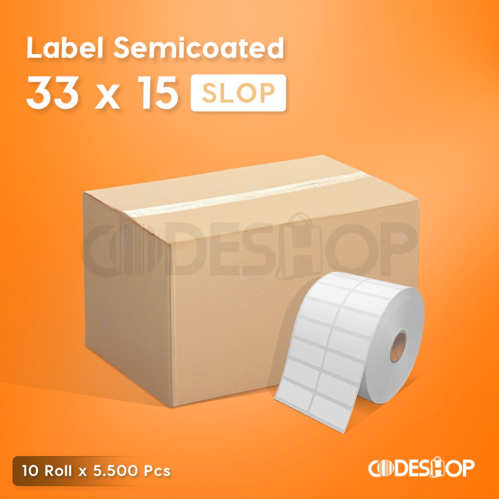 

1 Slop Isi 10 Label Harga 33 x 15 Semicoated 33x15 mm 5500 Pcs