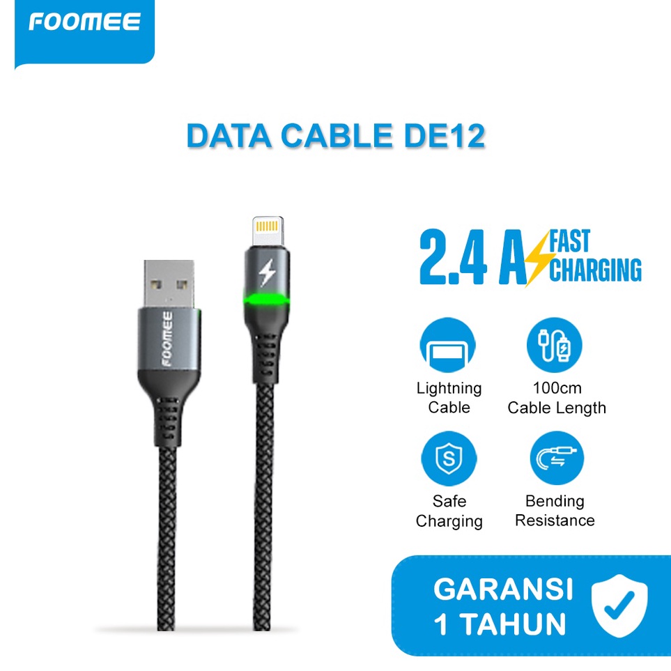 ✴MdD FOOMEE Kabel Data LED indicator Cable Fast charging Gradient breathing DE10, DE11, DE12 ✪ (Best