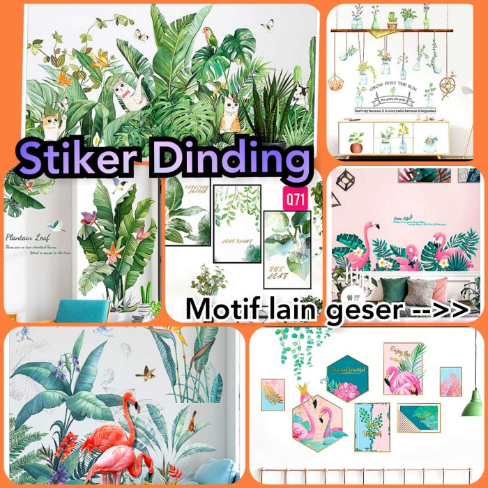 [Wall] Wallsticker Sticker Stiker Dinding Daun Pohon Pintu Kaca Kamar Mandi [Lucu]