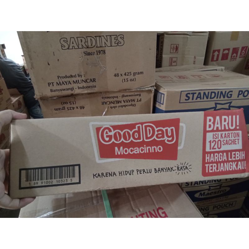 

DUS Good Day Coffee Mocacinno isi 12 Renceng x 10 Bungkus @20gr Goodday Moccachino Karton Kopi Instant Sachet