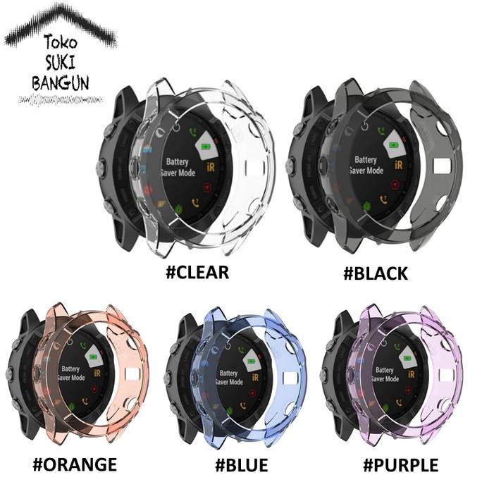 Garmin Fenix 6s 6 6X Case Silicone Rubber Cover Sapphire Pro Solar