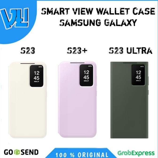 Smart view wallet case Samsung S23, S23+, S23 Ultra - Original resmi