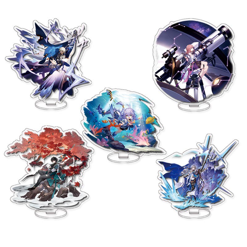 Standee Akrilik Honkai Star Rail Kafka Dan Heng Seele Silver Wolf Herta Transparan Koleksi Figur Paj