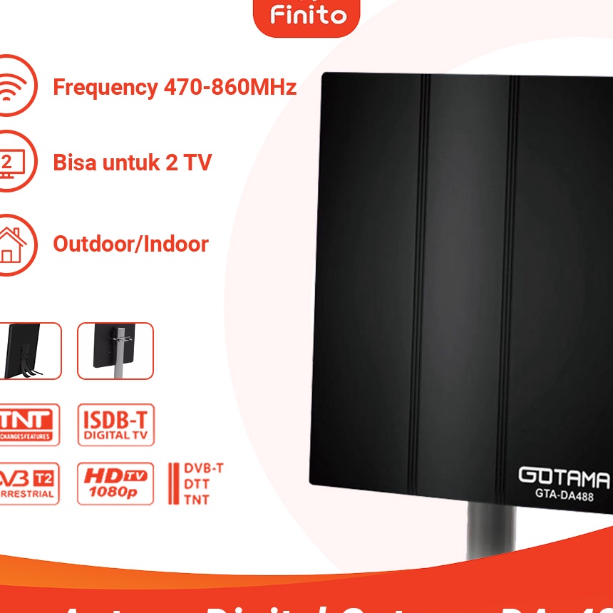 [DK❦-M☆) Antena tv Digital Luar Dalam Indoor Outdoor Gotama 2 TV DA-488/ paling.laris..