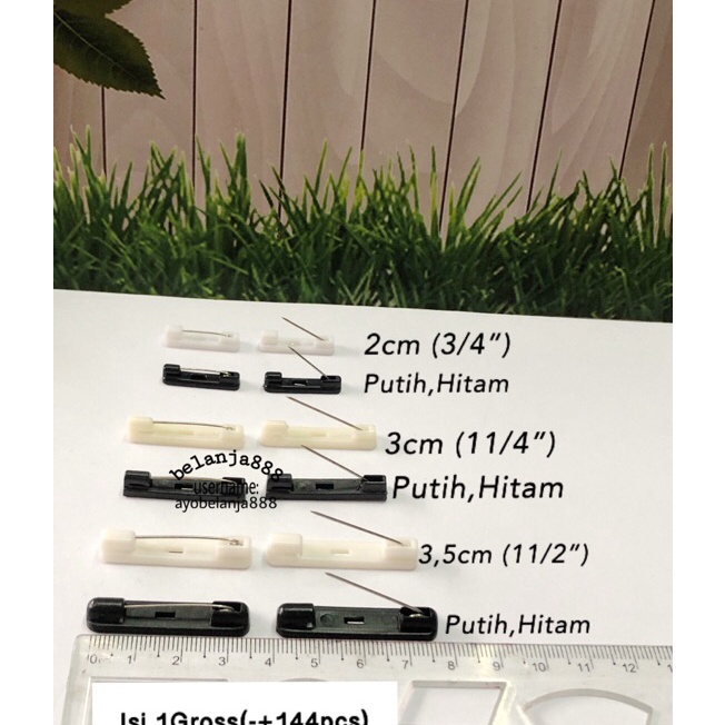 

(IW♫/I♫] Peniti plastik name tag|peniti bahan papan nama -+144pcs/ murah.