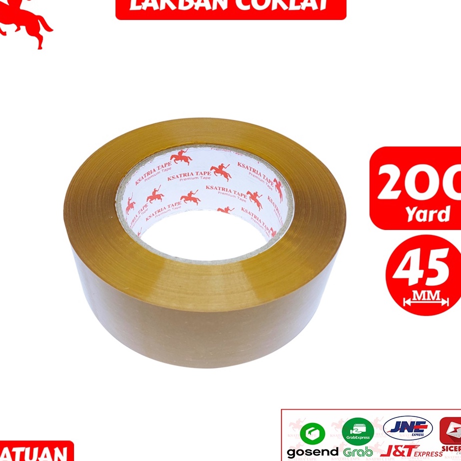

(◆ I❣DR) Lakban OPP Tape / Lakban Coklat KSATRIA Tape 200 Yard- trending.!