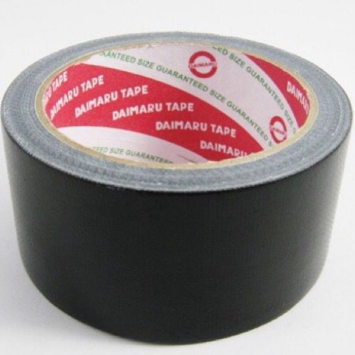 

(㊠4B.✯Y> Lakban Hitam Kain Daimaru 2 inch / 48 mm x 12 m - langsung.kiriim..